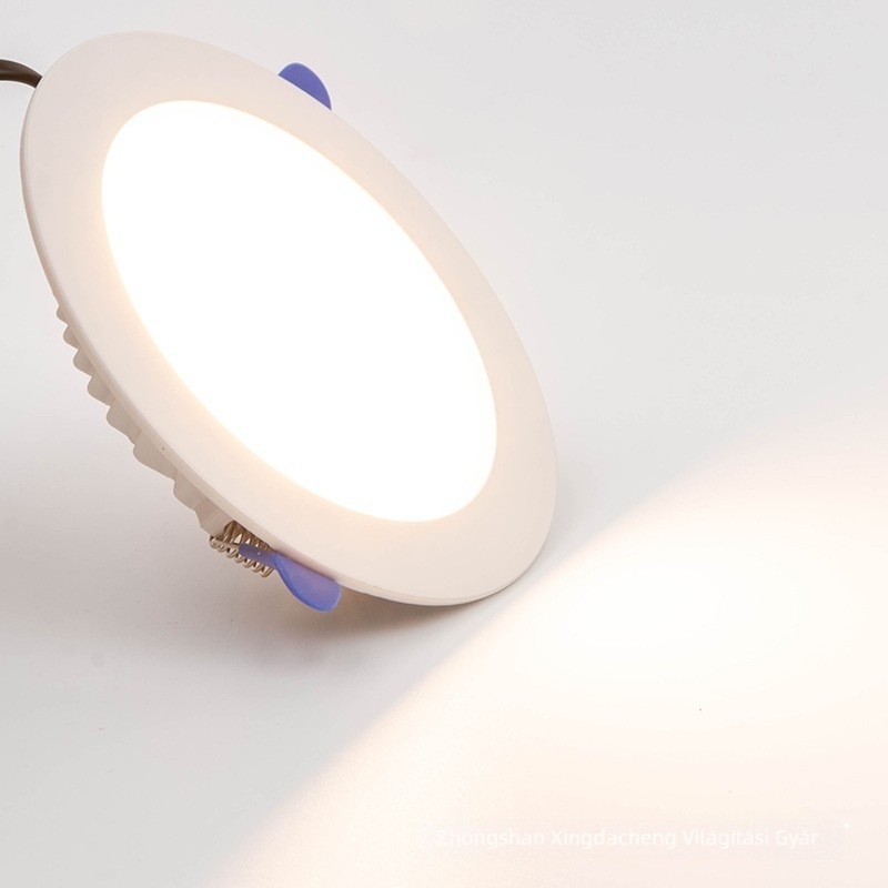 Ultra vékony 6 hüvelykes LED beépíthető mennyezeti lámpa, kör panel downlight folyosóra