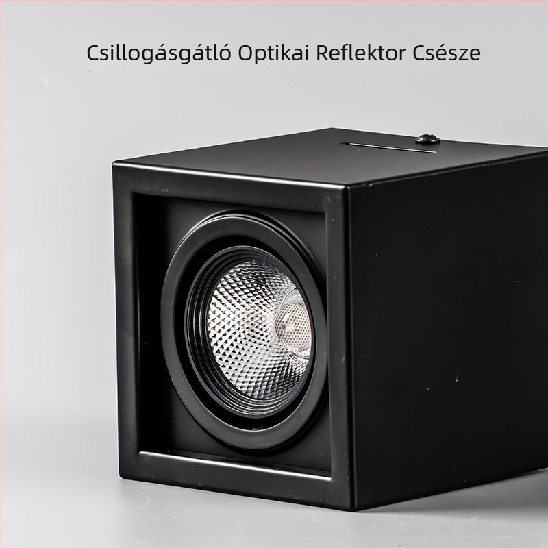 LED felületre szerelt mennyezeti spotlámpák, négyfejű, négyzetes házban, nappaliba, intelligens hangvezérléssel