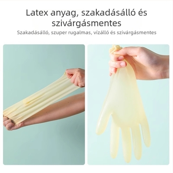 Camellia mosogatós kesztyűk, vékony latex kesztyűk háztartási használatra, vízálló, nőknek, nyár, 26 cm hosszú