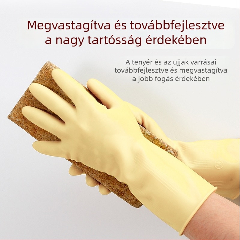 Artisan vastagított, vízálló latex munkakesztyűk mosogatáshoz és mosáshoz, 31 cm hosszú