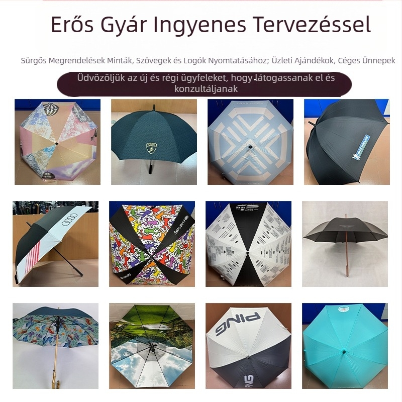 Automata összecsukható esernyő testreszabott logóval, reklám ajándék napsütésre és esőre, 7 bordás vázzal, műanyag nyéllel