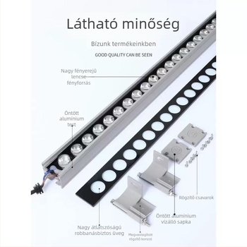 Kültéri LED falmosó fény az építészeti megvilágításhoz, RGB, dimmelhető, vízálló LED-szalag