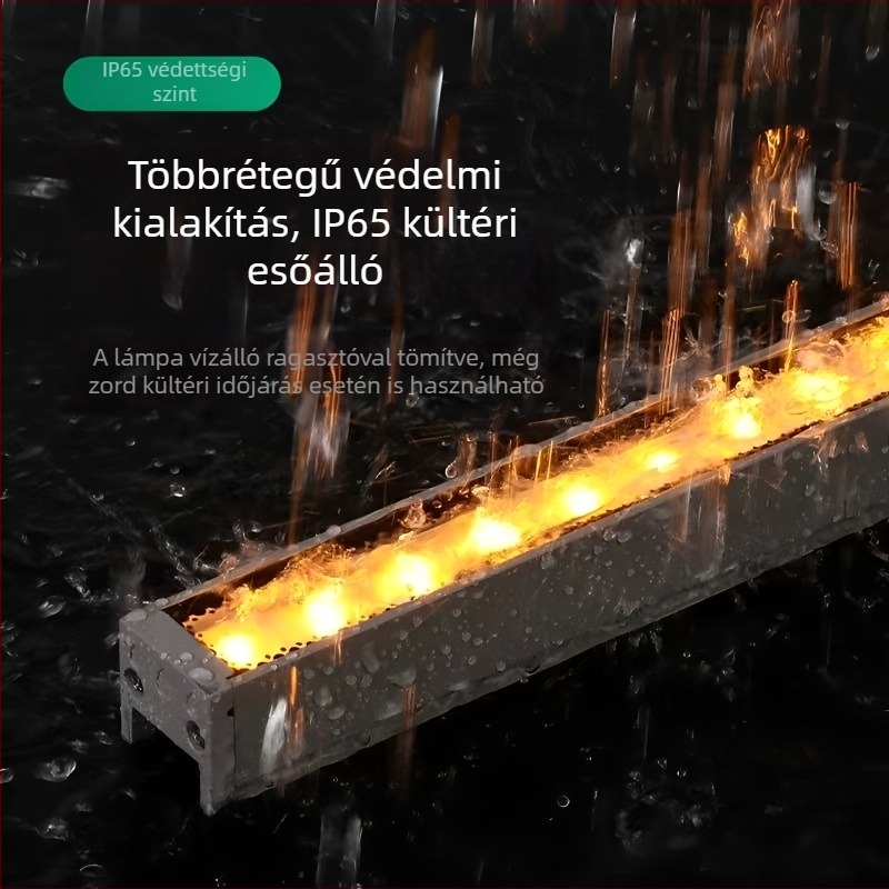 Kültéri LED RGB lineáris fény, vízálló, homlokzati és tájvilágítás, 980 mm, 48 LED, alumínium ház, dimmelhető, 24 V