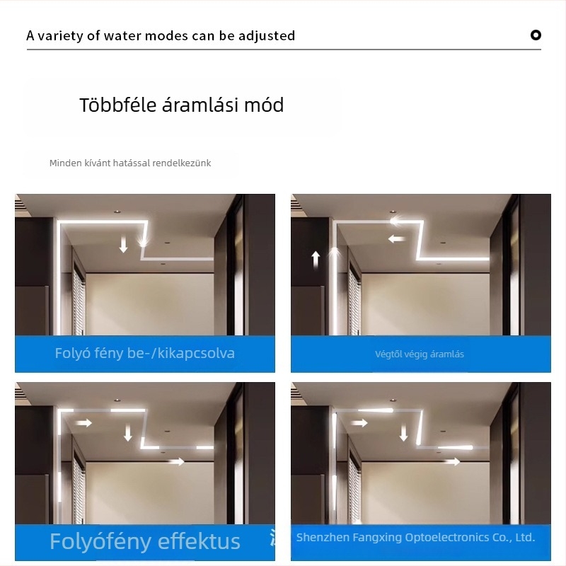 24V-os két színű LED-szalag, dimmelhető, 120 LED/m, 9.6W/m, távirányítóval és intelligens vezérléssel, TV hátterekhez
