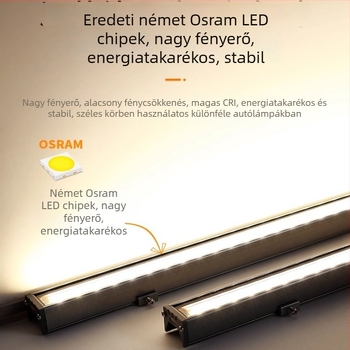 Kültéri LED lineáris fénycsövek, vízállóak, külső vezérléssel RGB, épületvilágítás, színes kontúrcsíkok