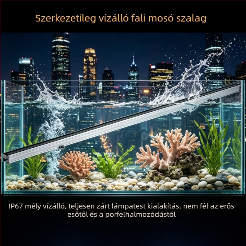 Kültéri LED Vonalfények, vízálló, külső vezérléssel, RGB fénycsövek, épület kontúr világítása