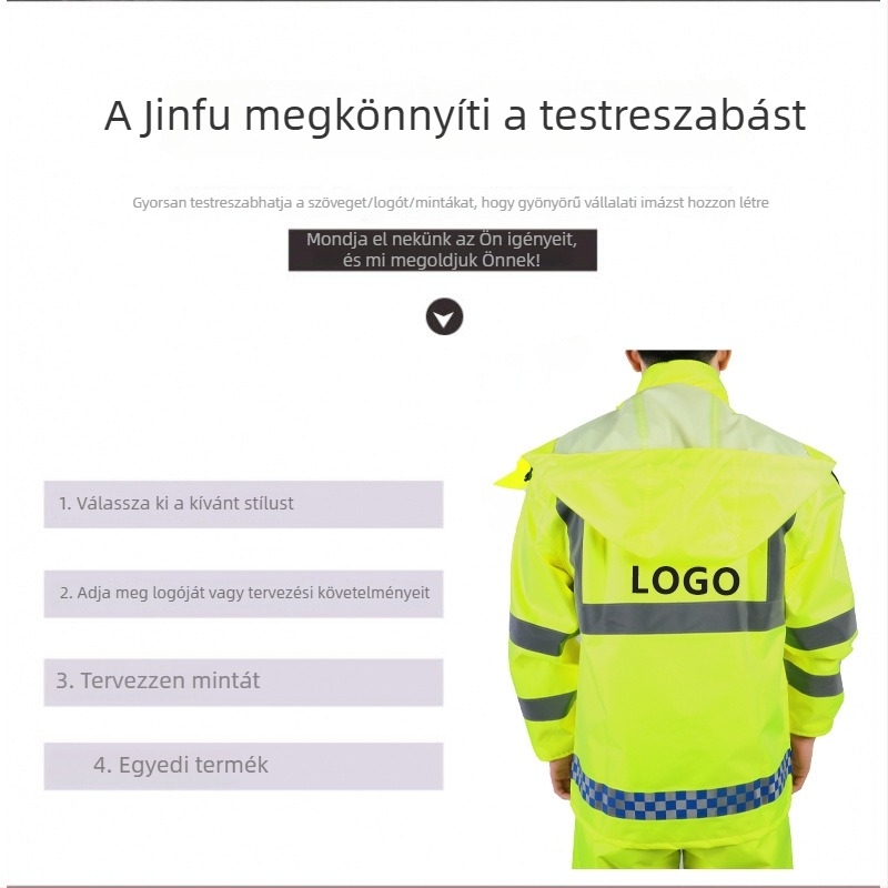 Visszaverő esőkabát Oxford szövetből, vastagított, két részes esőruha nadrággal, légáteresztő és vízálló, motorkerékpár poncsó