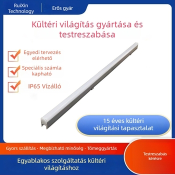 LED kültéri lineáris fény, vízálló, RGB kontúrvilágítás külső falhoz és korlátcsőhöz