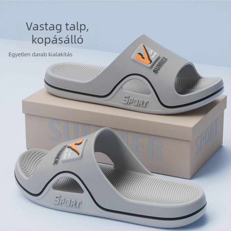 Férfi nyári vastag talpú slides papucs otthoni és kültéri használatra