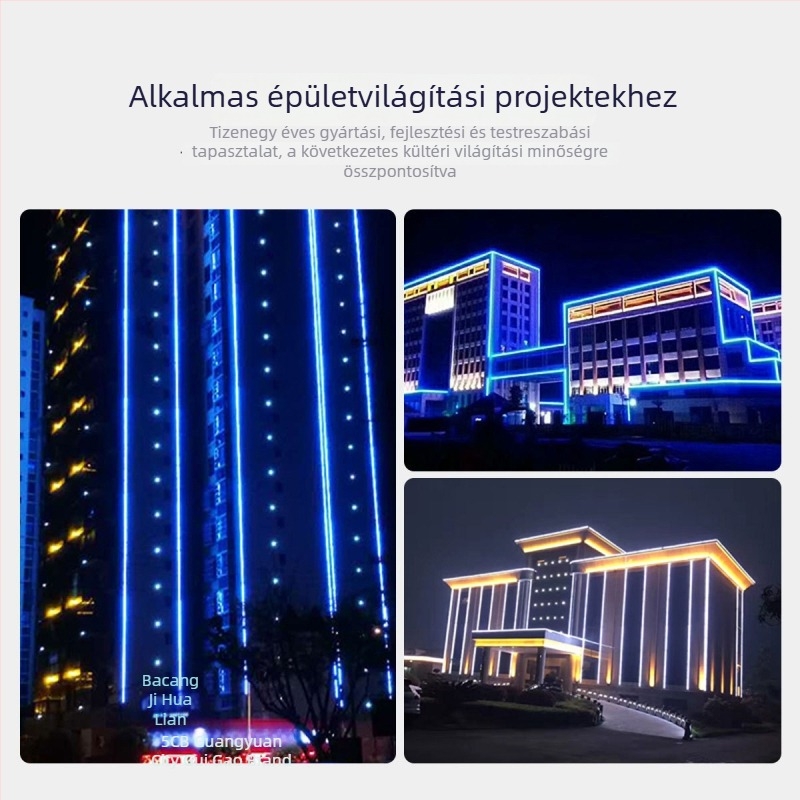 Mérnöki minőségű LED kültéri vízálló lineáris fények az épület körvonalának megvilágításához, szállodák, villák, parkok és hidak számára