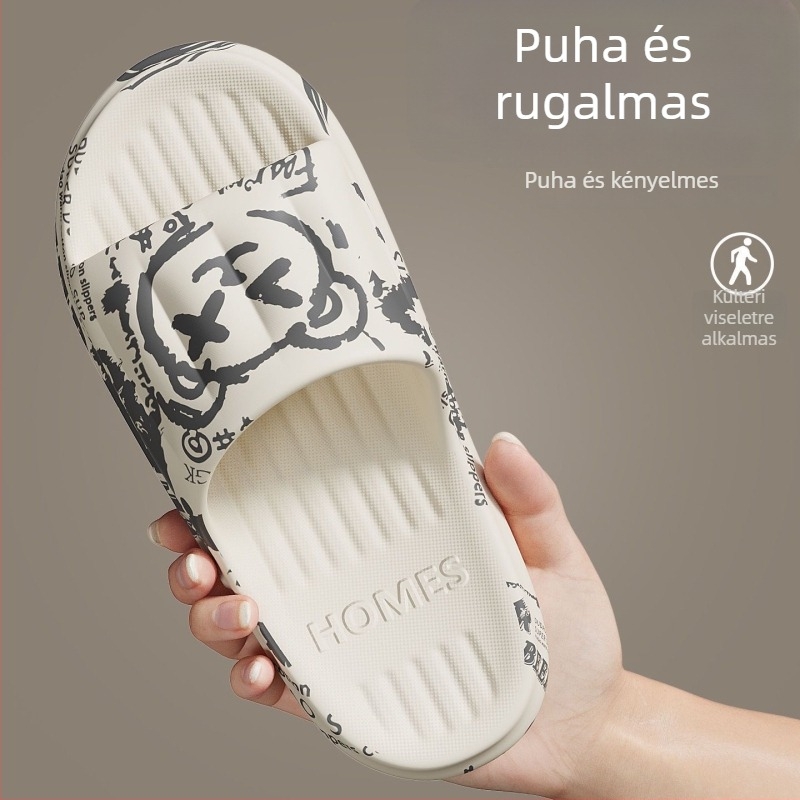 Férfiak szagtalan slip-on papucs, nagy méret, 2026 nyári modell, beltéri és kültéri használatra, csúszásmentes PVC papucs