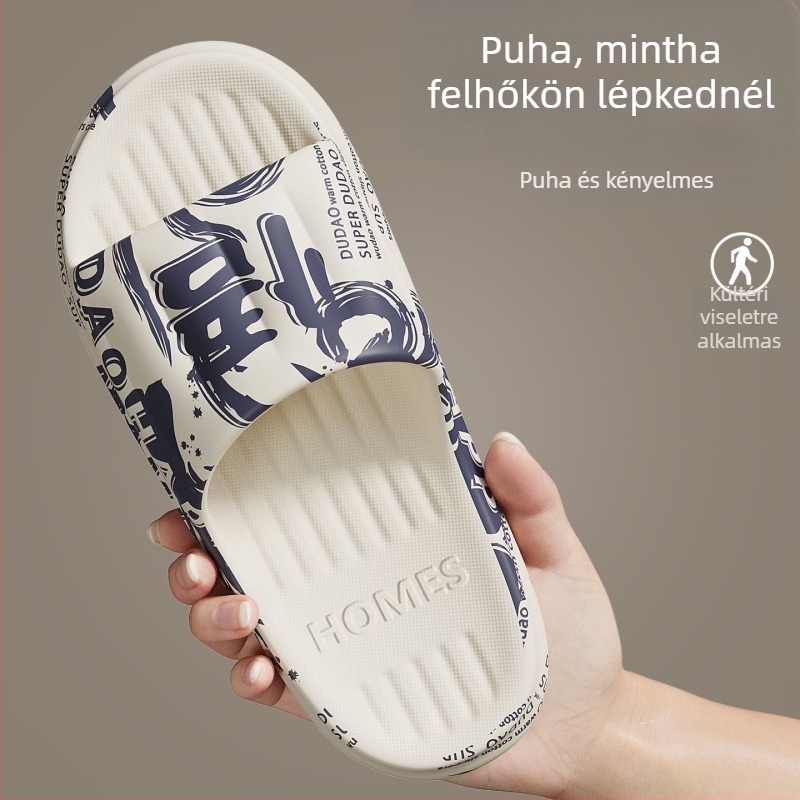 Férfiak szagtalan slip-on papucs, nagy méret, 2026 nyári modell, beltéri és kültéri használatra, csúszásmentes PVC papucs