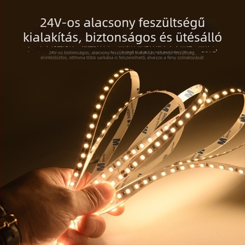 Rugalmas alacsony feszültségű LED-szalag, 24V, 2835 SMD, 60 LED, öntapadó mennyezetre