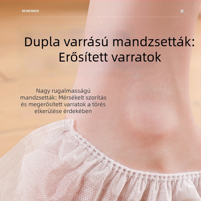 Egyszer használatos, nem szövött anyagból készült lábvédők padlóra, porvédő a lábnak lábfürdőhöz és masszázshoz