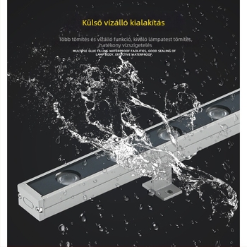 RGBW LED falmosó lámpa külső falakhoz, 18 LED, 24V, IP65