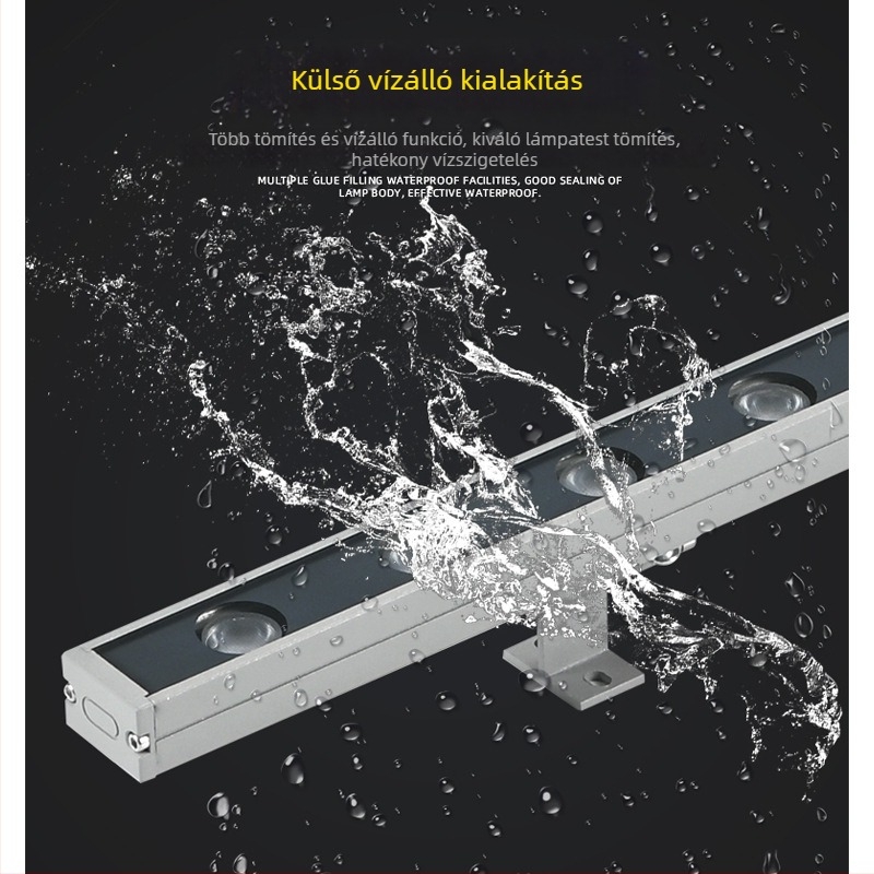 RGBW LED falmosó lámpa külső falakhoz, 18 LED, 24V, IP65