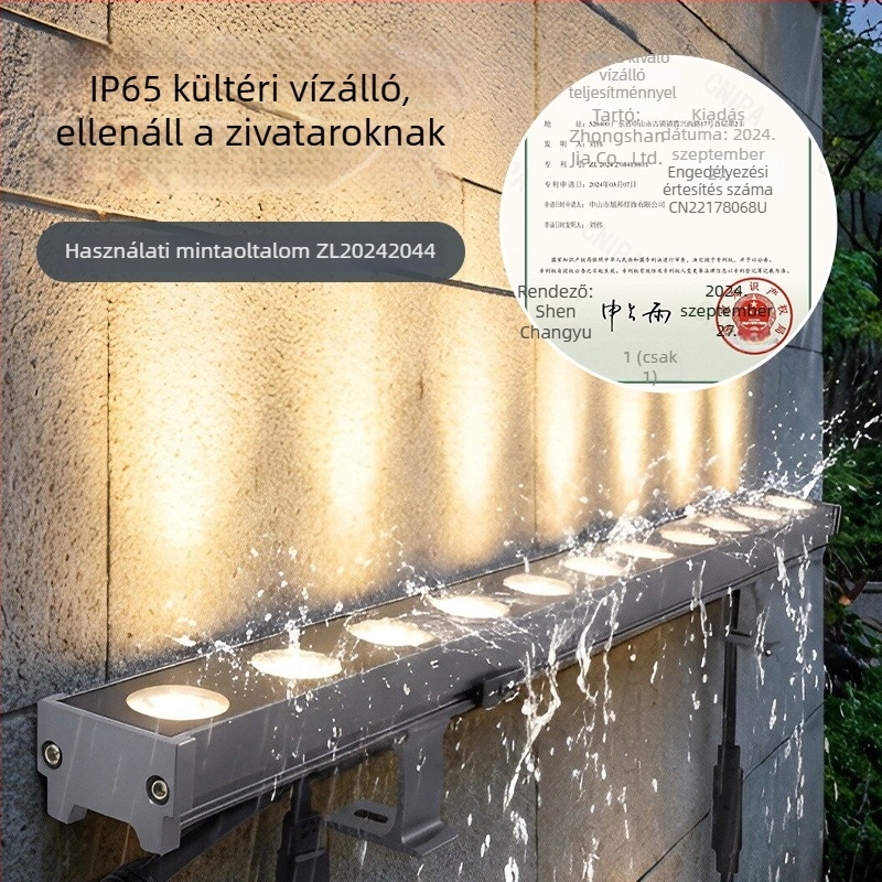 Xubang kültéri falmosó LED lámpa, 24V, 18W, 3000K, alumínium ház, IP42