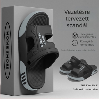 Férfiaknak készült vezetésre tervezett szandál, 2025 nyár, kültéri mindennapi viselet, puha EVA talp, tartós, csúszásmentes, kétféle viselési mód