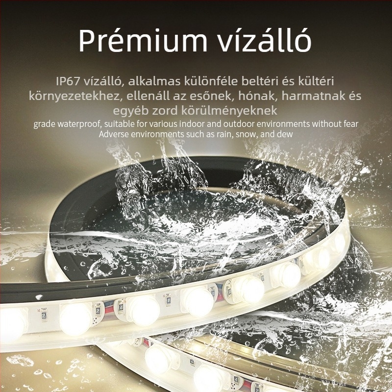 Rugalmas 24V LED falmosó csík lencsével, kültéri feliratok megvilágításához, vízálló