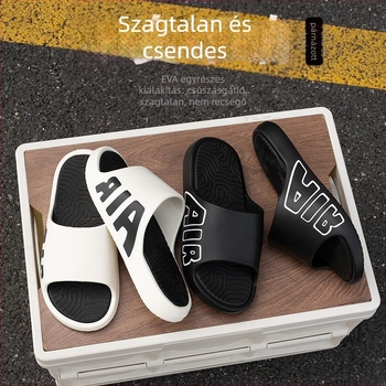 EVA papucs nyárra, csúszásmentes, szagtalan, otthon és fürdő használatra, vastag talpú, csendes, tartós