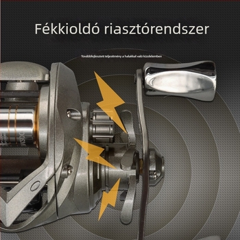 Általános mikro baitcasting orsó hosszú dobásokhoz, visszacsatolás elleni riasztással, fém orsó 7,2:1