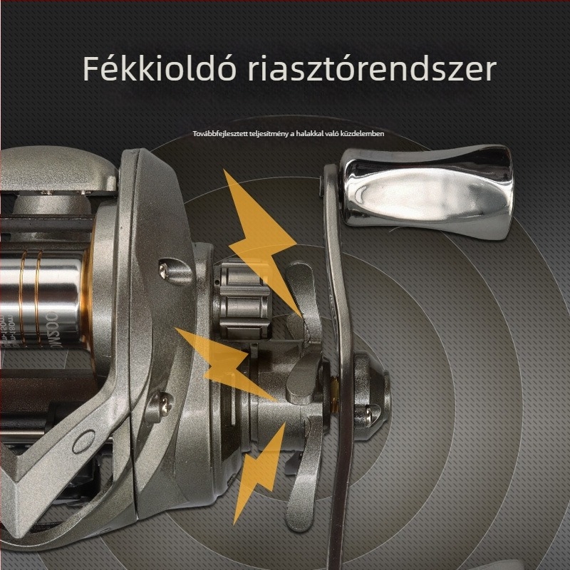 Általános mikro baitcasting orsó hosszú dobásokhoz, visszacsatolás elleni riasztással, fém orsó 7,2:1
