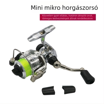 Mini 100 típusú mikro spinningorsó, fém testtel, hosszú dobású jéghorgászathoz