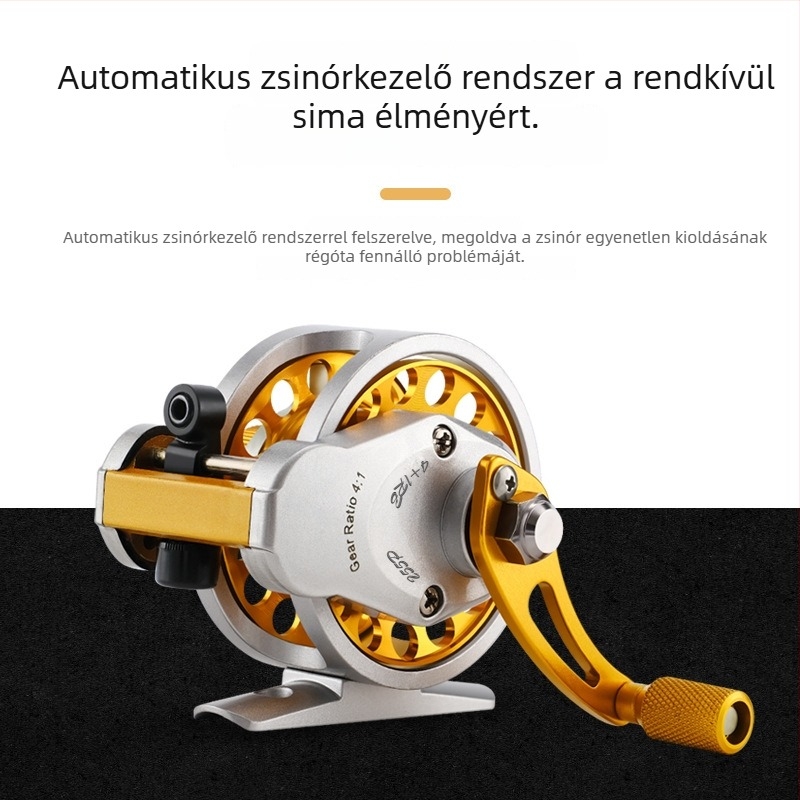 4.0x sebességű teljes fémből készült előfékes orsó vonalvezetővel, gyors partmenti és raftos horgászathoz