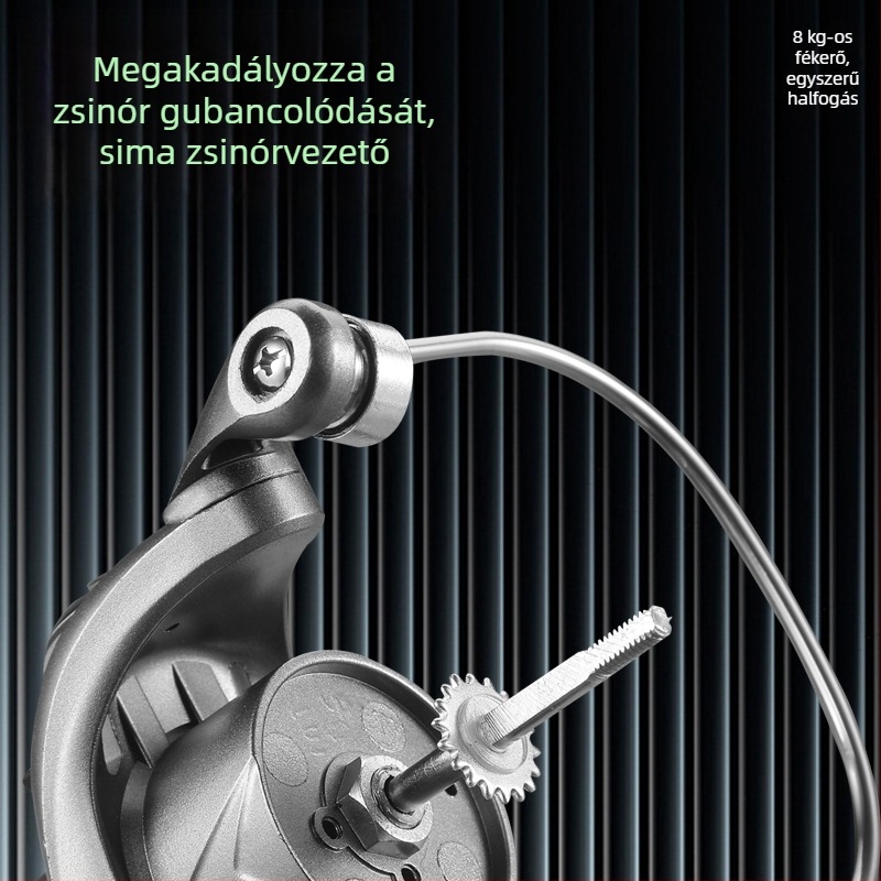 Kompakt pergető orsó hosszú dobásokhoz, teljesen fémből készült damil-orsó, tengeri horgászathoz