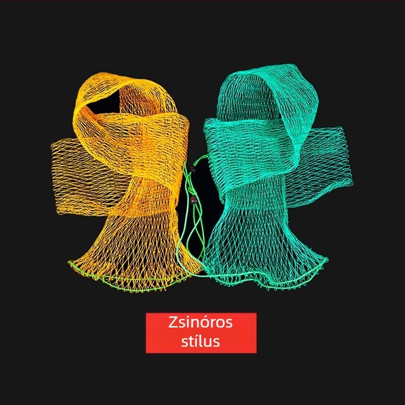 18-szálas sík aljú halvédő háló, széles, összecsukható