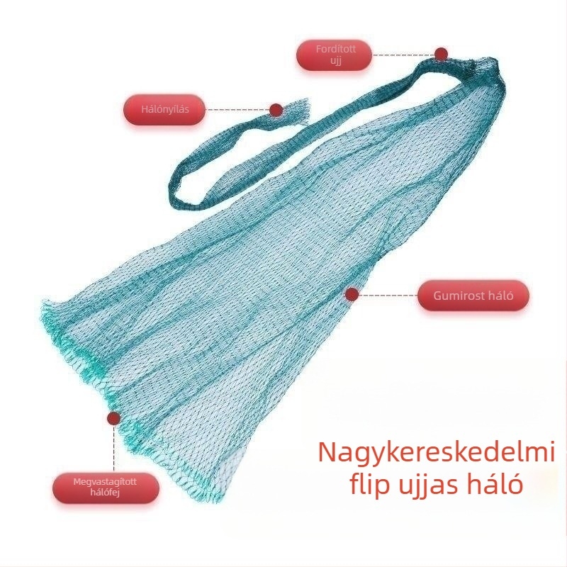 Összecsukható zseb háló, ujjháló, nagy szájú háló, tigris szájú háló, különböző hosszúságú, teljes méretválaszték, halvédő