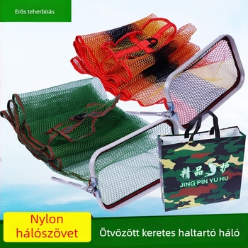 Hosszúkás téglalap alakú halvédő háló táska horgászathoz, hordozható, gyorsan száradó