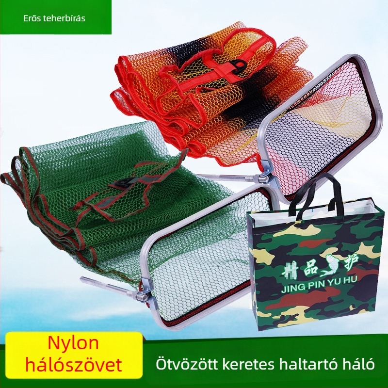 Hosszúkás téglalap alakú halvédő háló táska horgászathoz, hordozható, gyorsan száradó