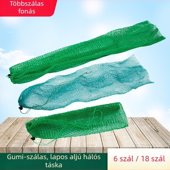 Zöld nejlonhálós horgász zseb apró szemekkel