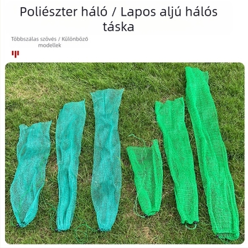 Zöld nejlonhálós horgász zseb apró szemekkel