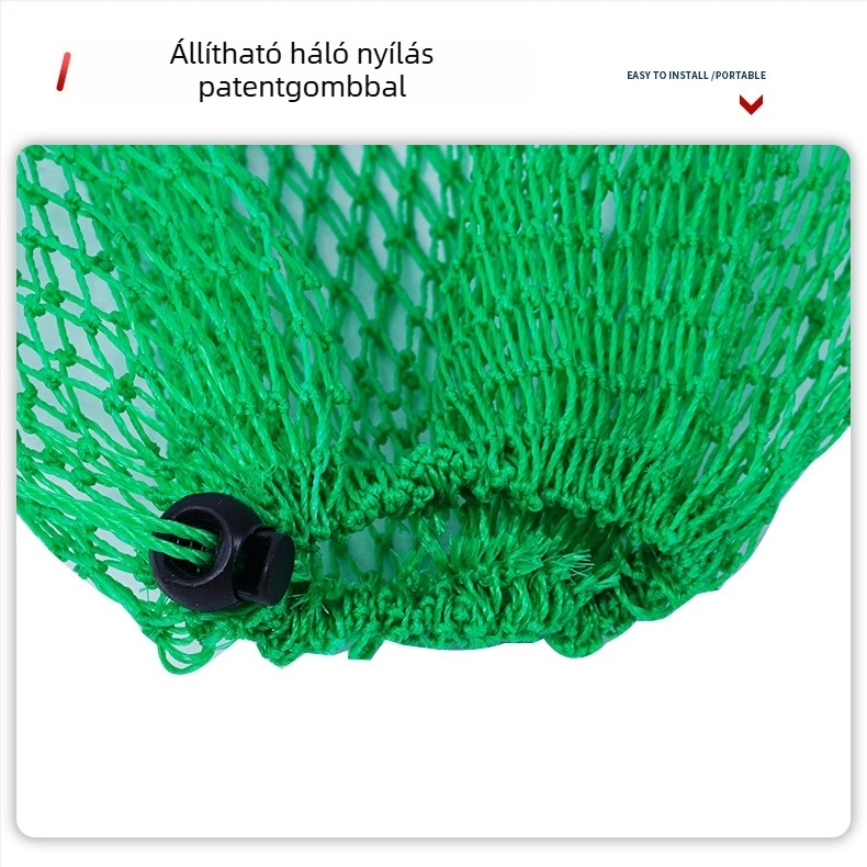 Zöld nejlonhálós horgász zseb apró szemekkel