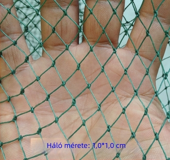 Nylonból készült hálózatos zseb a halászathoz, sík aljú záródással