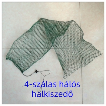 Nylonból készült hálózatos zseb a halászathoz, sík aljú záródással