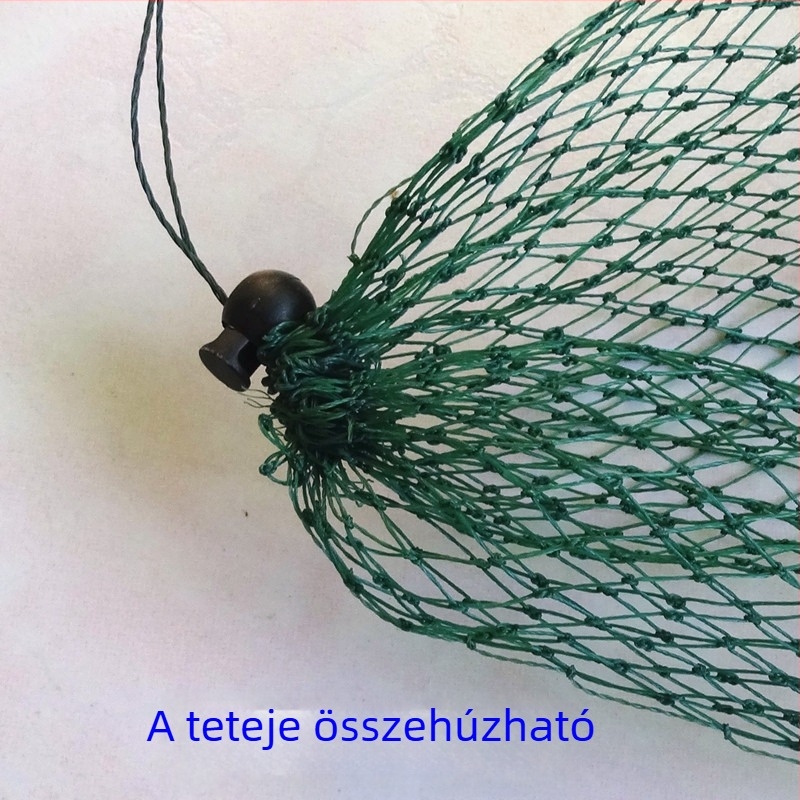 Nylonból készült hálózatos zseb a halászathoz, sík aljú záródással
