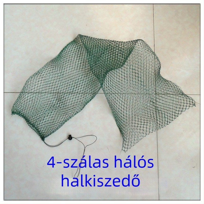 Nylonból készült hálózatos zseb a halászathoz, sík aljú záródással