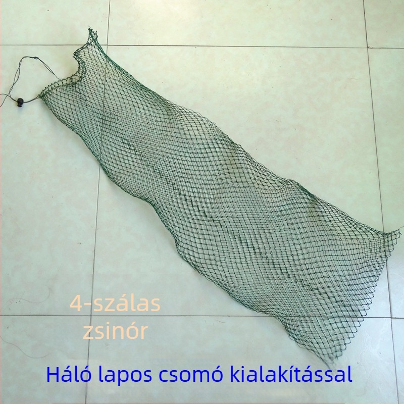 Nylonból készült hálózatos zseb a halászathoz, sík aljú záródással