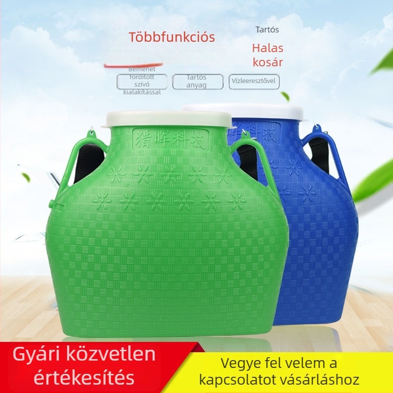 Hunting Hui műanyag halszállító kosár tüskés dizájnnal, horgászfelszerelés, 12 darabos készlet