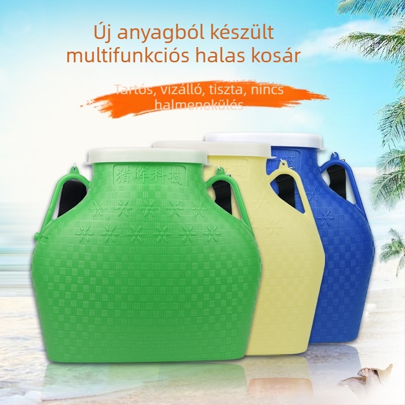Hunting Hui műanyag halszállító kosár tüskés dizájnnal, horgászfelszerelés, 12 darabos készlet
