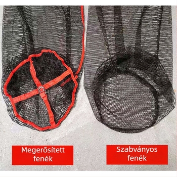 Hordozható, összecsukható horgászhálózsák húzózsinórral, patak menti hálóval, egyszerű halas táska