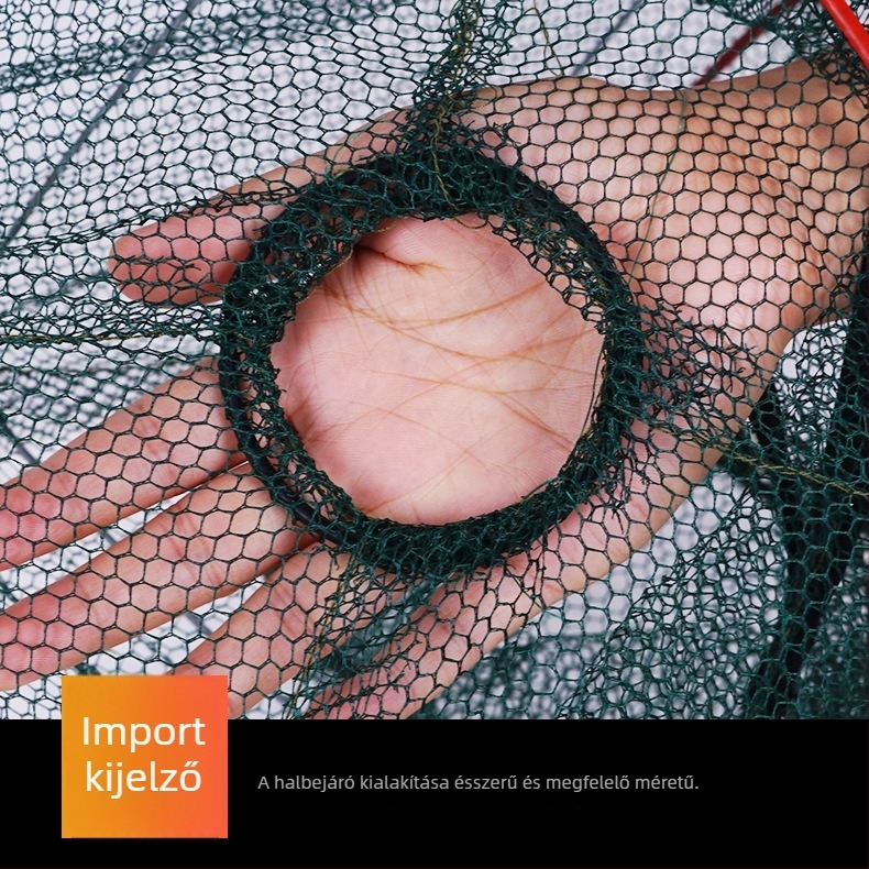 Összecsukható kétkamrás garnélaráka ketrec; rák- és homárhálók; akvakultúra számára megerősített nylonból