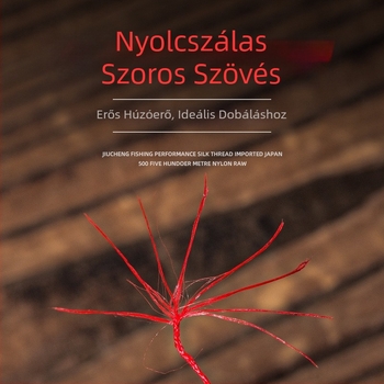 Kucheng 8-szálas fonott PE horgász zsinór, fő zsinór, 13 kg, piros szín, tengeri horgászat