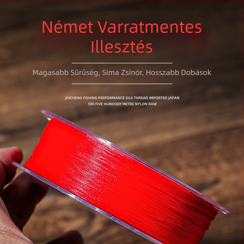 Kucheng 8-szálas fonott PE horgász zsinór, fő zsinór, 13 kg, piros szín, tengeri horgászat