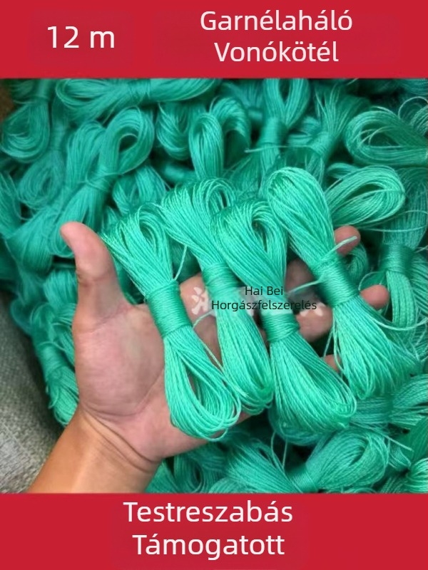 12 méter hosszú, vastag nylon húzókötél garnéla-ketrechez