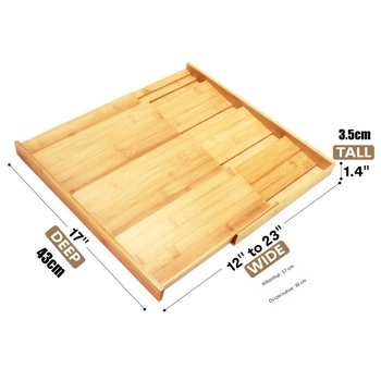 Bambusz fűszertartó kihúzható kivitelben, konyhai tároló polc fiókokhoz, négy szintes