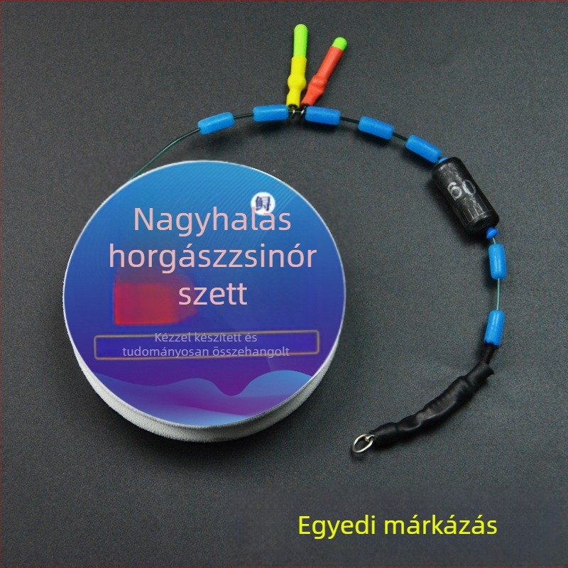 Nagyhalas horgászkészlet: fő zsinór és mellékzsinórok, teljes készlet